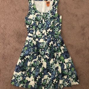 TORY BURCH AMALIA BLUE GREEN WHITE DRESS